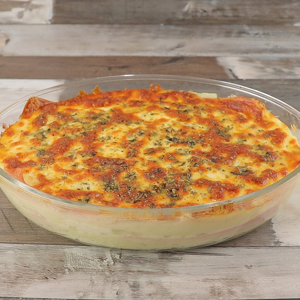 Purê de Batata ao Forno com Presunto e Queijo, Incrivelmente Deliciosa