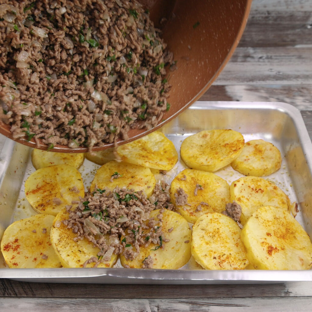 Batata com Carne Moída de Forno