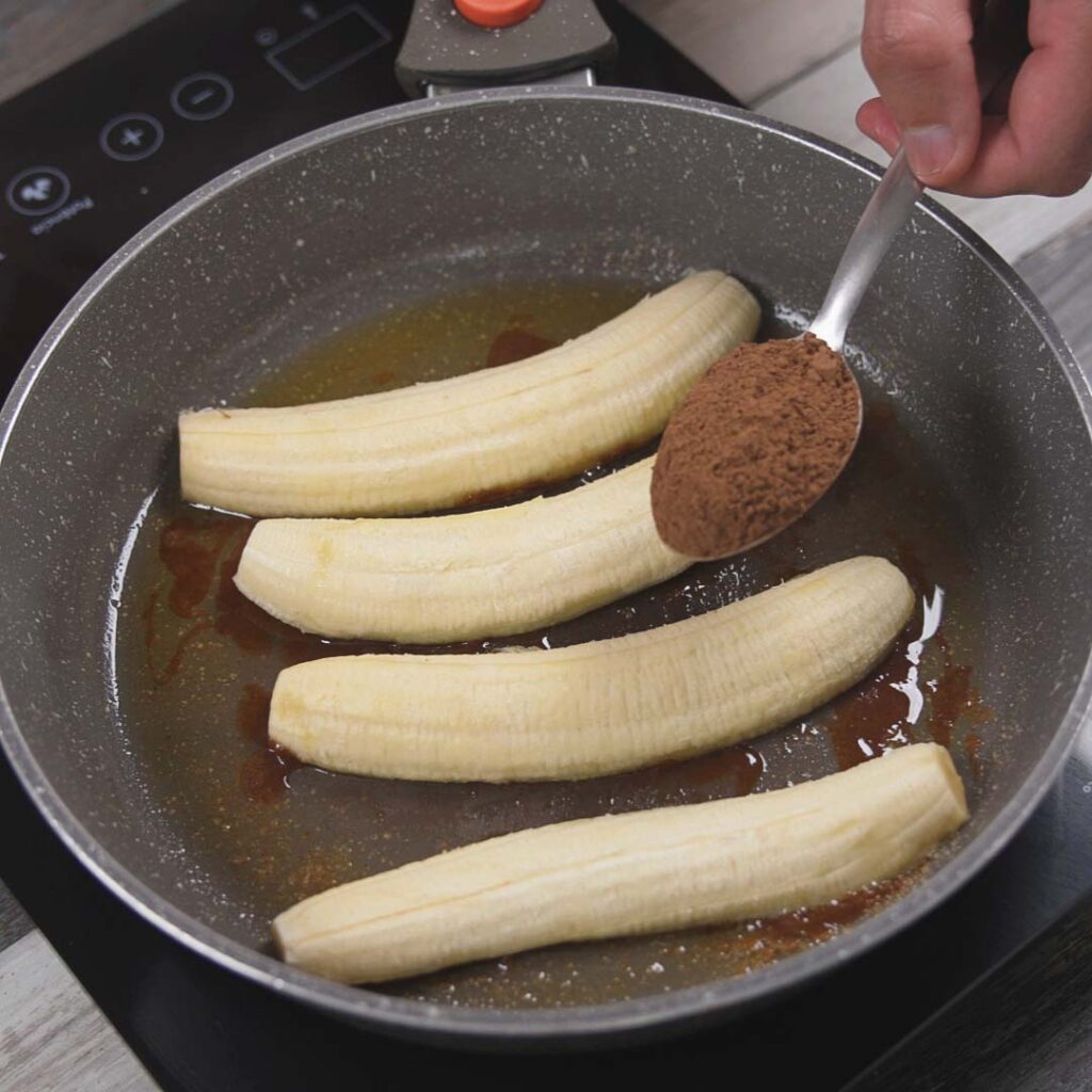 Bolo de Frigideira de Chocolate com Banana
