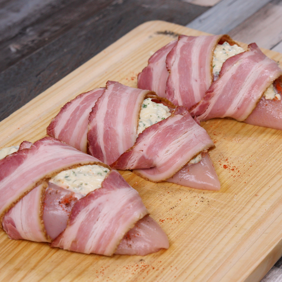 Peito de frango com bacon