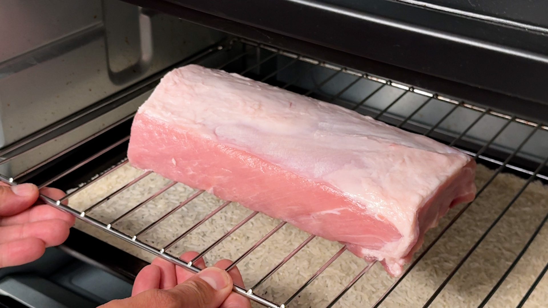 Carne de porco com arroz – refeição completa!